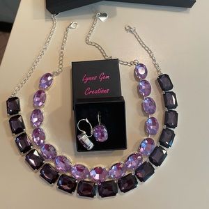 Necklaces Anna Wintour style Violet & Amythest & earrings! Buy set or separate